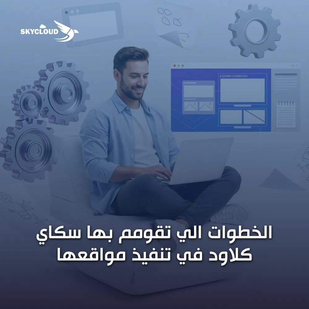 الخطوات الي تقومم بها سكاي كلاود في تنفيذ مواقعها